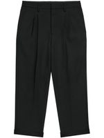 AMI Paris pantalon court à plis - Noir