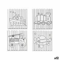 Canvas Pincello Hout Stof 12 Stuks