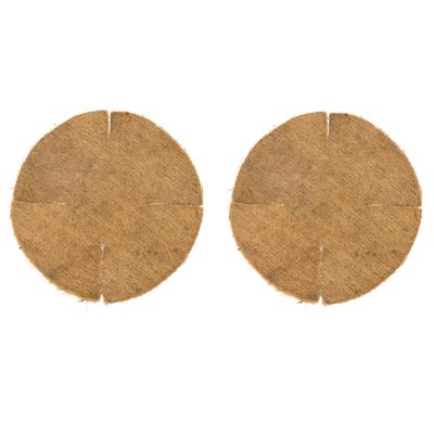 3x stuks inlegvel kokos voor hanging basket 35 cm - kokosinleggers