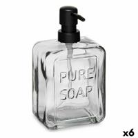 Zeepdispenser Pure Soap Kristal Zwart Plastic 570 ml (6 Stuks)