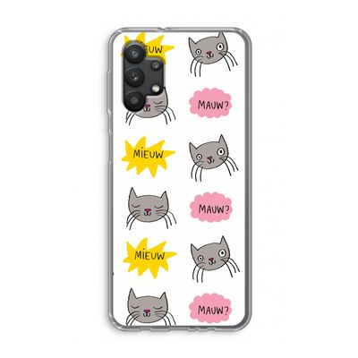 Meow: Samsung Galaxy A32 5G Transparant Hoesje