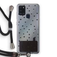 Kleine kattenkopjes: Samsung Galaxy A21s Transparant Hoesje met koord