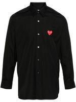 Comme Des Garçons Play classic heart patch shirt - Noir