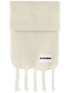 Jil Sander écharpe à patch logo - Tons neutres