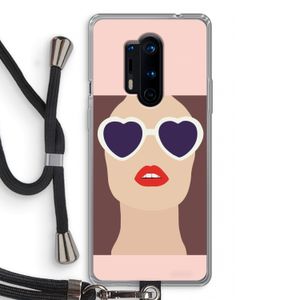 Red lips: OnePlus 8 Pro Transparant Hoesje met koord