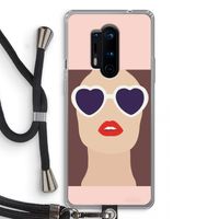 Red lips: OnePlus 8 Pro Transparant Hoesje met koord