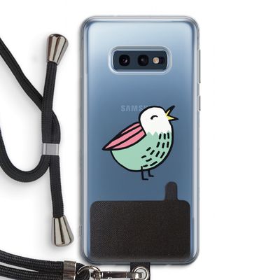 Birdy: Samsung Galaxy S10e Transparant Hoesje met koord