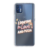 Pizza is the answer: Motorola Moto G9 Plus Transparant Hoesje