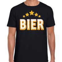 BIER drank fun t-shirt zwart voor heren - thumbnail