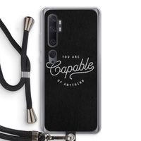 Capable: Xiaomi Mi Note 10 Pro Transparant Hoesje met koord