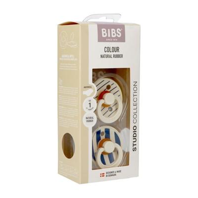 Bibs 1 Fopspeen Anatomic Studio Duo Pin Steel Blue