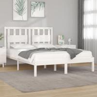 Bedframe massief grenenhout wit 160x200 cm