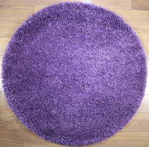 Hoogpolig vloerkleed shaggy Plus 901 5cm hoogte - paars/lila 200 cm Rond
