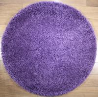 Hoogpolig vloerkleed shaggy Plus 901 5cm hoogte - paars/lila 200 cm Rond