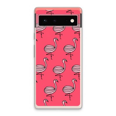 Flamingo: Google Pixel 6 Transparant Hoesje