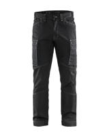 Blåkläder 1459 service werkbroek denim stretch - zwart maat 46