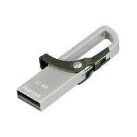 Hama "HOOK-STYLE", USB flash drive 32 GB USB Type-A 2.0 Groen, Metallic - thumbnail