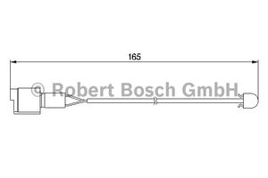 Waarschuwingscontact, remvoering-/blokslijtage achter AP162