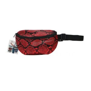 Heuptasje/buideltasje/fanny pack rode slangenprint 22 x 15 cm