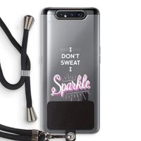 Sparkle quote: Samsung Galaxy A80 Transparant Hoesje met koord
