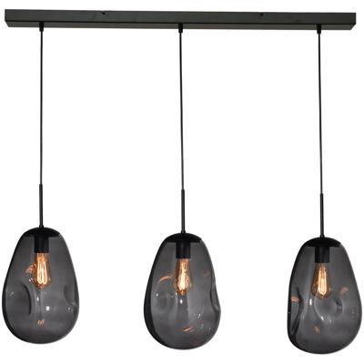Masterlight Glazen hanglampLava 3x smoke glas Ø 22,5cm - 2761-05-100-3-05-60