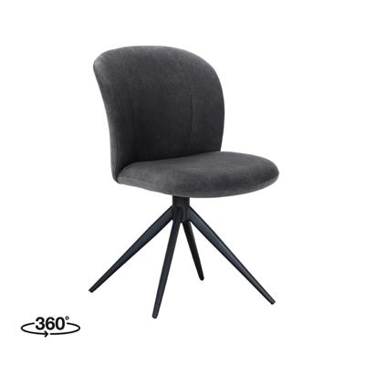 LABEL51 Eetkamerstoel Kimo - Antraciet - Cosmo - Black Frame