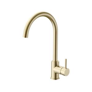 Keukenkraan Blue Label Blue Ribe | Opbouw | Mengkraan | Uitloop draaibaar | 1-hendel | Geborsteld goud
