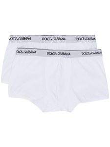 Dolce & Gabbana boxer à logo brodé - Blanc