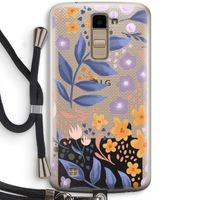 Flowers with blue leaves: LG K10 (2016) Transparant Hoesje met koord