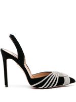 Aquazzura escarpins Gatsby 105 mm à ornements en cristal - Noir