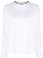 Fabiana Filippi blouse à col à ornements - Blanc