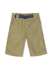 Lanvin Enfant short chino à logo brodé - Vert