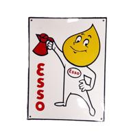 Esso Man Oliekan Emaille Bord - 40 x 30cm