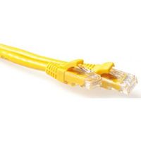 ACT Gele 0,5 meter U/UTP CAT6 patchkabel snagless met RJ45 connectoren