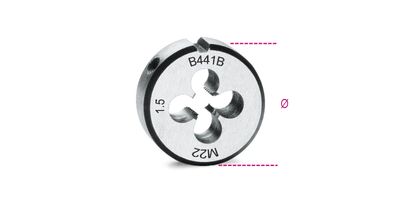 Beta Snijplaten, fijne spoed, metrische draad verchroomd staal 441B 18X150 - 004410117