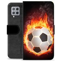 Samsung Galaxy A42 5G Premium Portemonnee Hoesje - Voetbal Vlam