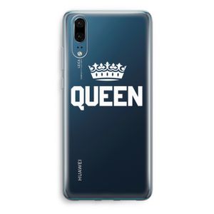 Queen zwart: Huawei P20 Transparant Hoesje