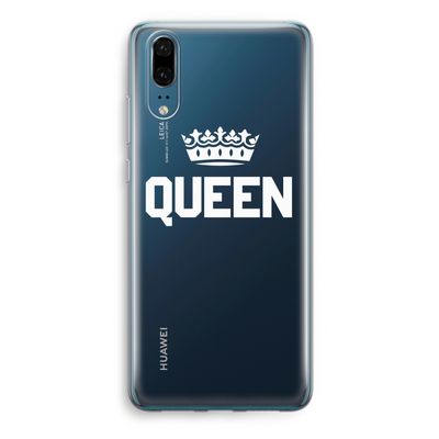 Queen zwart: Huawei P20 Transparant Hoesje