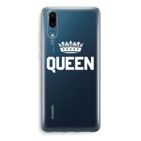 Queen zwart: Huawei P20 Transparant Hoesje