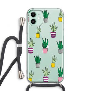Sanseveria: iPhone 11 Transparant Hoesje met koord