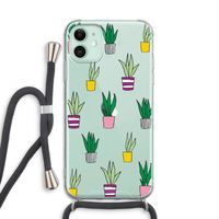 Sanseveria: iPhone 11 Transparant Hoesje met koord