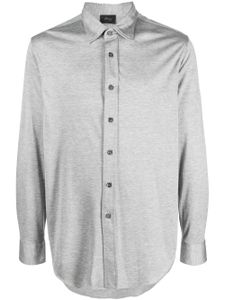 Brioni chemise en effet mélangé - Gris