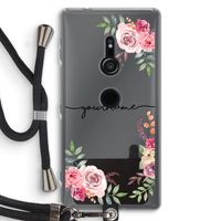 Rozen: Sony Xperia XZ2 Transparant Hoesje met koord