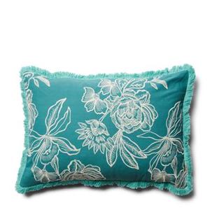 Riviera Maison Kussensloop bloemenprint 65x45 cm - RM Salinas - Blauw