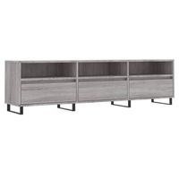 The Living Store TV-meubel Grijs Sonoma Eiken - 150x30x44.5 cm - Opbergruimte - Stevig Materiaal