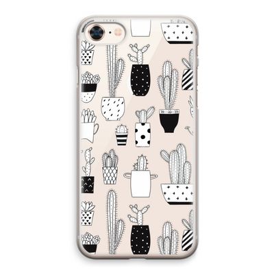 Cactusmotief: iPhone 8 Transparant Hoesje