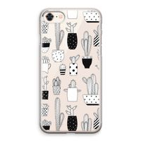 Cactusmotief: iPhone 8 Transparant Hoesje