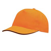 Baseballcap Walkers voor volwassenen - oranje - klitteband sluiting - katoen - thumbnail