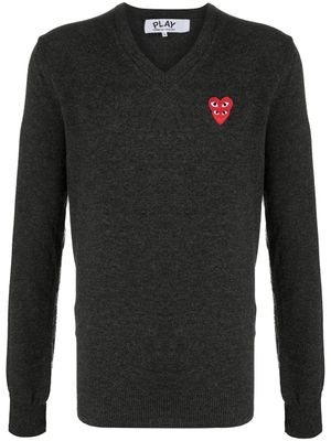 Comme Des Garçons Play pull à patch logo - Gris
