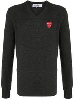 Comme Des Garçons Play pull à patch logo - Gris